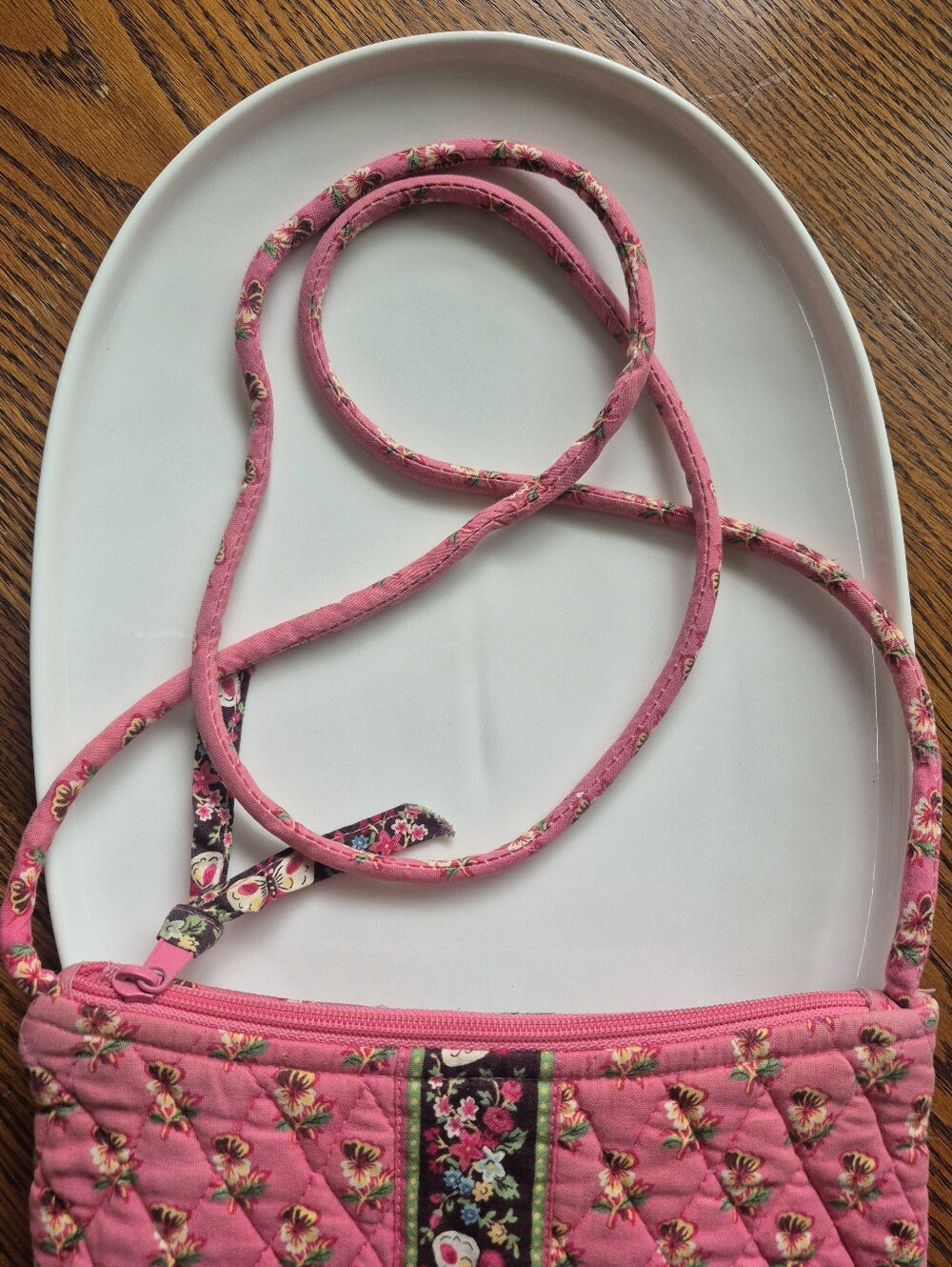 Vera Bradley Pink Pansy Crossbody Purse - Picture 3 of 5
